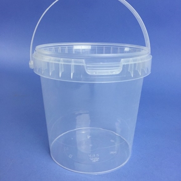 Clear 1 Litre Round Tapered Bucket