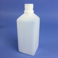 Plastic Bottle 500ml Clear Square HDPE Narrow Neck Bottle S050S