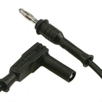 PJP 2042 20A PVC 4mm Plug to 4mm Right-Angle Plug Lead