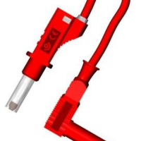 PJP 2215-2415-600V 25A PVC Lead with 4mm Stacking Retractable and RA Plug