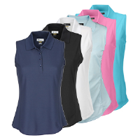  9946 Greg Norman Ladies Sleeveless Poly Polo Shirt (K448)