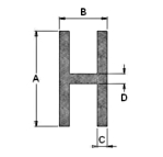 H Section Aluminium Extrusion