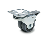 RE.C7-G
Twin castors for the general public with steel bracketVulcanised rubber coating