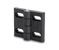 Hinge with slotted holes