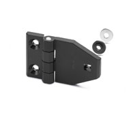 Hinges for mounting on glass or panels