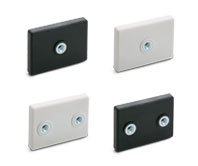 Flat rectangular retaining magnets