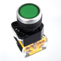 Momentary Push Buttons Switch 22mm Mount 10A 380V DPST - Green