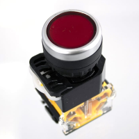 Momentary Push Buttons Switch 22mm Mount 10A 380V DPST - Red