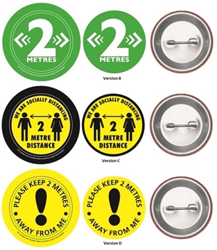 Social Distance Button Badge