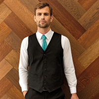 Mens Black Hospitality Waistcoats