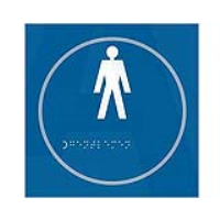 Gents 150mm x 150mm Taktyle (Braille) Self Adhesive Sign