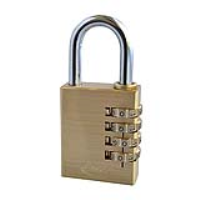 KMAS2554 Asec 40mm 4 Wheel Combination Padlock
