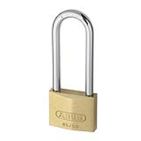 KML19110 ABUS 50mm 65 Series Brass Long Shackle Padlock