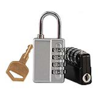 KMZ001 4 Wheel Combination Padlock with Key Override