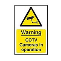 Warning CCTV Cameras in Operation 200mm x 300mm PVC Self Adhesive Sign