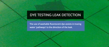 Dye Testing Leak Detection