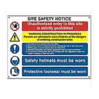 Composite Site Safety Poster 800mm x 600mm PVC Sign