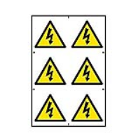 Electrical Warning Symbol 200mm x 300mm PVC Self Adhesive Sign