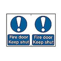 Fire Door Keep Shut 200mm x 300mm PVC Self Adhesive Sign