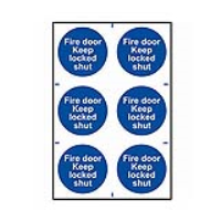 Fire Door Keep Shut 200mm x 300mm PVC Self Adhesive Sign