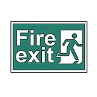 Fire Exit 200mm x 300mm PVC Self Adhesive Sign