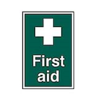 First Aid 200mm x 300mm PVC Self Adhesive Sign