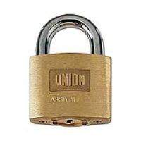 KM139 UNION C-Series 1K42 AVA 50mm Brass Open Shackle Padlock