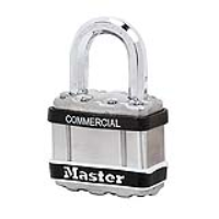 KM1STS Master Lock Commercial Steel Padlock with Stainless Steel Cover