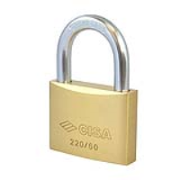 KM4146 CISA 22010 KD Open Shackle Brass Padlock (keyed to differ)