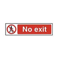 No Exit 200mm x 50mm PVC Self Adhesive Sign