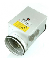 CBMT/Q 150-15 1 HEATER KIT comprising 150mm 1.5kW, 230v duct heater, room sensor, and duct sensor.