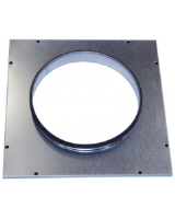 CCMI outlet MUB042 d500 insadapter from square to round (500mm) for easy connection of accessories on the outlet in galvanized steel - double skinned panel with 20mm mineral wool.ul.