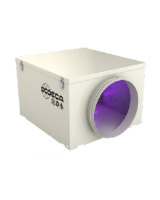 CG/LP-UVc-250-F7+F9 Germicidal chamber without fan for 250mm diameter duct with 4 UVc ultraviolet lamps, F7 filter, F9 filter. Ideal for installation in existing air conditioning and ventilation systems.