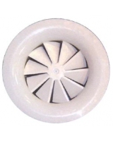 CRS-125 Conic Swirl diffuser with fixed blades, steel, white RAL9010