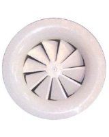 CRS-160 Conic Swirl diffuser with fixed blades, steel, white RAL9010