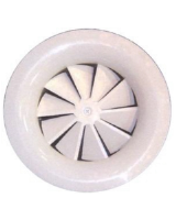 CRS-250 Conic Swirl diffuser with fixed blades, steel, white RAL9010