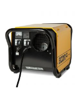 DH2500 DryFan 3-Hole Desiccant Dehumidifier (yellow/black). 380m3/h air flow. Dehumidification @ 20C, 50% RH =1.05 L/H