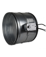 DK-PKIR-E60S-125-DV9-T-SR. 100mm fire damper with modulating spring return actuator and thermal fuse