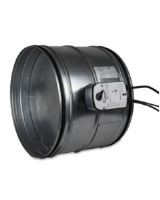 DK-PKIR-E60S-125-DV9-T. 125mm fire damper with 24v actuator and thermal fuse