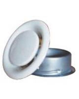 EFFC 100 Exhaust diffuser for installation on ceiling or wall, 100mm diameter. RAL9016