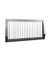 NOVA-C-1-1025x225-V-ZN. Single deflection round duct steel grille, unpainted