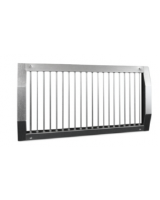 NOVA-C-1-425x125-V-ZN. Single deflection round duct steel grille, unpainted
