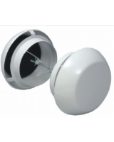 OVE-200 Round transfer air valve, steel, white RAL 9010. The OVE can be used in all types of premises. The outside casing of the air transfer device is acoustically insulated.