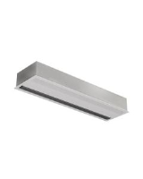 Thermozone AR210E09, 650/1200m3/hr Horizontal electrically heated (9kW) air curtain for recessed installation in openings to 2.5m high, 1042mm wide
