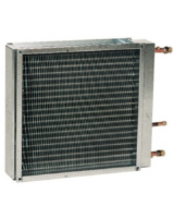 VBK 55 Water heating battery for square ducts, horizontal mounting, 2 row heat exchanger. 570mm square connections