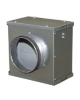 VKK-250 Back draft damper. Plastic louver shutter with steel box for 250mm cicular horizontal ducts