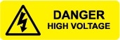 Danger High Voltage Labels
