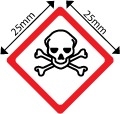 Toxic GHS Hazard Warning Labels
