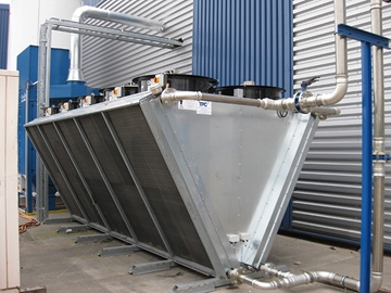 Air Blast Fin Fan Coolers V Type For Food And Drinks Industry