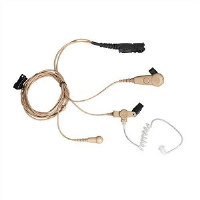 3 Wire Surveillance Earpiece Kits - Beige